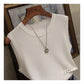 Summer Sleeveless Blouse Women O-neck Knitted Blouse Shirt Women Clothes Women Tops