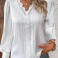 Women's Lace Stitching Shirt Loose Stitching V-neck Long Sleeve Pullover Chiffon Shirt Fall Top Simple Elegant Street Blouse