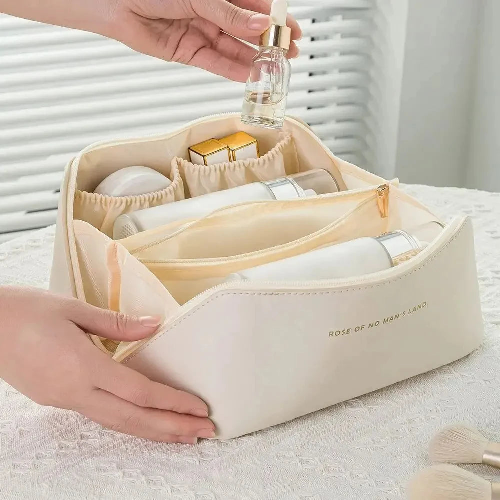 1pc Makeup Organizer Female Toiletry Bag Make Up Case Storage Pouch Luxury Lady Box, Cosmetic Bag, Organizer Bag For Travel Zip