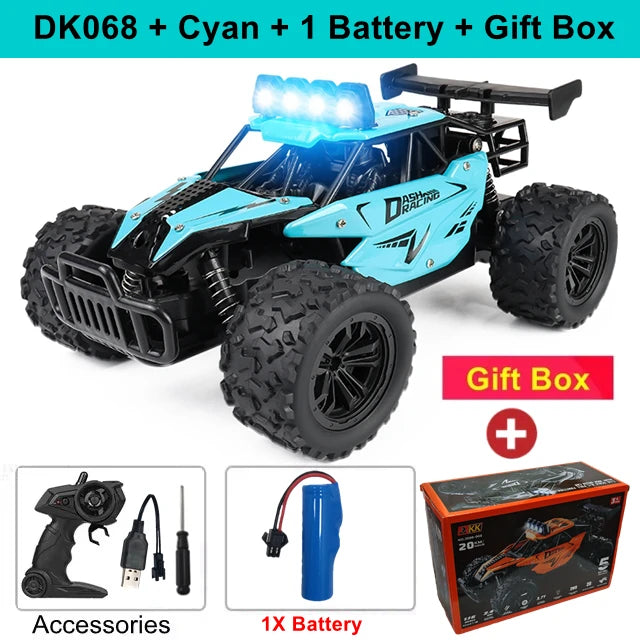 2025 New RC Car 1:16 2.4Gh Model With LED Lights 2WD Off-road Remote Control Climbing Vehicle Outdoor Cars Drift Toys Boys Gifts
