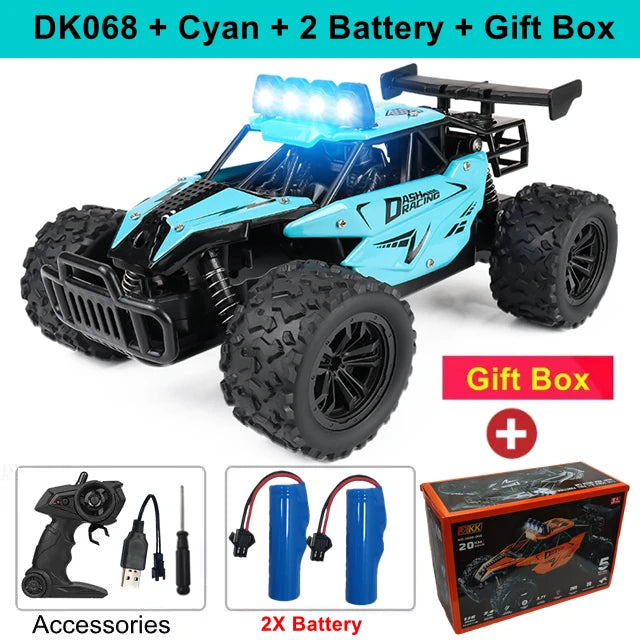 2025 New RC Car 1:16 2.4Gh Model With LED Lights 2WD Off-road Remote Control Climbing Vehicle Outdoor Cars Drift Toys Boys Gifts