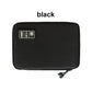 1pc Black Green Storage Bag Electronic Accessory Organizer Portable Usb Data Cable Charger Plug Travel Waterproof Organizer
