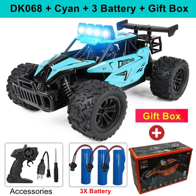 2025 New RC Car 1:16 2.4Gh Model With LED Lights 2WD Off-road Remote Control Climbing Vehicle Outdoor Cars Drift Toys Boys Gifts