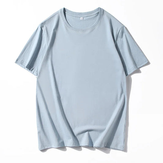 12 Color Oversized Heavyweight T Shirt for Men Summer Short Sleeve Tee 100% Cotton Plain Top Casual Men's Clothing