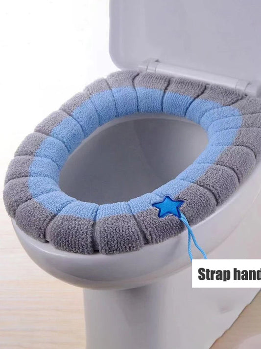 1pcs Toilet Cover Toilet Seat Cover Pads with Handle Toilet Lid Cover Cushion Thicker Bathroom Soft Toilet Seat Cover Soft Thick