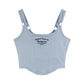 1pc Letter Print Cotton Women Small Breast Bras Hot Girls Wear Casual Slim Underwear Padded Camisole Top