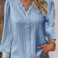 Women's Lace Stitching Shirt Loose Stitching V-neck Long Sleeve Pullover Chiffon Shirt Fall Top Simple Elegant Street Blouse