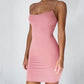 Summer Spaghetti Strap Mini Dress 2024 Women Sexy Bodycon Club Party Dresses Short Female Camisole Solid Black Sheath Sundress