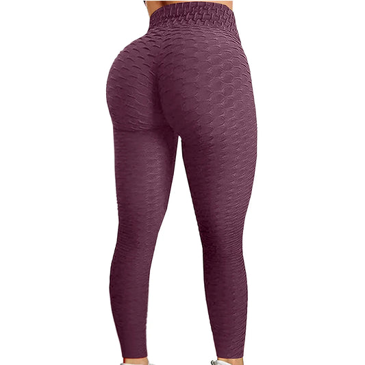 Women's Bubble Hip Lifting ExerciseYoga Pants Women Fitness Running High Waist Gym Fitness Sports Flared Pant Dance Trouers