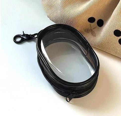 Transparent Storage Bags Keychain Data Line Coin Toys Organizer Case Thicken Clear Wallet Keyring Car Key Holder Jewelry Gifts