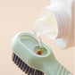 1 Multifunctional Cleaning Shoe Brush Soft Automatic Liquid Shoe Brush Soap Brush with Hook Cleaning Tool, Tiny and Convenient