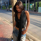 Women's Tank Summer New Sexy Sleeveless Low Chest Top Streetwear Fashion Bandage Casual Slim Female Club Party Versatile Tank