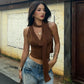 Women's Tank Summer New Sexy Sleeveless Low Chest Top Streetwear Fashion Bandage Casual Slim Female Club Party Versatile Tank