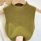 Women Knitted Tank Top Summer Fall Slim Sweater Short Sleeveless Solid Spring Autumn Sweaters Pullovers 2025