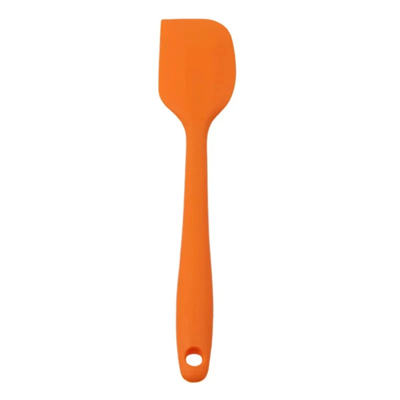 1PC Small Heat Resistant Integrate Handle Silicone Spooncolor Silicone Scraper Cake Cream Spatula Knife Kitchen Baking Tool
