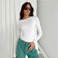Women Casual Long Sleeve T-Shirts Spring Autumn Solid Slim Fit Pullovers Tees Shirts Female Streetwear Base Tees Tops Casual