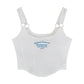 1pc Letter Print Cotton Women Small Breast Bras Hot Girls Wear Casual Slim Underwear Padded Camisole Top