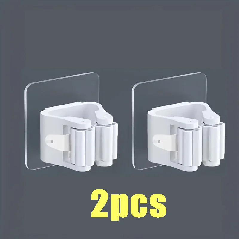 10PCS Wall Mounted Mop Organizer Holder Wall-Mounted Waterproof Mop Storage Rack Broom Hanger Hooks Household Tools