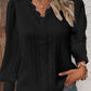 Women's Lace Stitching Shirt Loose Stitching V-neck Long Sleeve Pullover Chiffon Shirt Fall Top Simple Elegant Street Blouse
