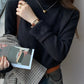 Women's Turtleneck Sweater Winter 2025 Retro Red with Velvet Lining Thickened Inner Wear Thermal Knitting Bottoming Shirt