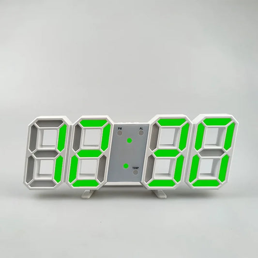 3D LED Digital Alarm Clock Wall Clock, Desk Alarm Clock,Time/Date/Temperature for Home/ Kitchen/Office
