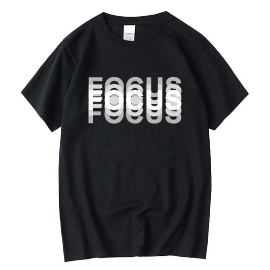 Summer Men's100% Cotton Summer Loose Focus Print Men T Shirt Casual Loose o-neck Men Tshirt Short Sleeve t-shirt Male Tee Shirts