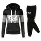 2024 Hot Sales Womens Clothing Print Color Block Hooded Sweatshirts Fashion Trend Versatile Pullover Street Warm Casual Clothing