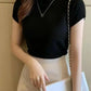 Women's Half-High Neck T-Shirt Fashion Jumper Casual Tops Korean Style Elegant Solid-Coloured Clothing Spring And Summer Season