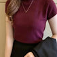 Women's Half-High Neck T-Shirt Fashion Jumper Casual Tops Korean Style Elegant Solid-Coloured Clothing Spring And Summer Season