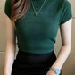 Women's Half-High Neck T-Shirt Fashion Jumper Casual Tops Korean Style Elegant Solid-Coloured Clothing Spring And Summer Season