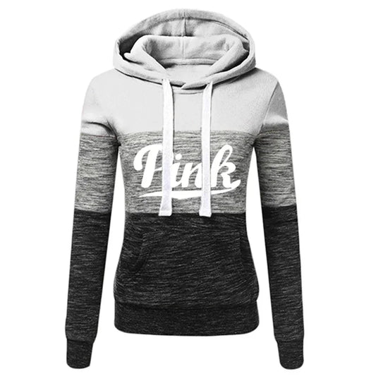 2024 Hot Sales Womens Clothing Print Color Block Hooded Sweatshirts Fashion Trend Versatile Pullover Street Warm Casual Clothing