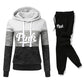 2024 Hot Sales Womens Clothing Print Color Block Hooded Sweatshirts Fashion Trend Versatile Pullover Street Warm Casual Clothing