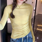 2025 Spring Autumn T shirt Women Tops Solid Slim Fit Long Sleeve O Neck Tshirts Female Casual Streetwear High Quality Base Tees