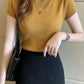 Women's Half-High Neck T-Shirt Fashion Jumper Casual Tops Korean Style Elegant Solid-Coloured Clothing Spring And Summer Season